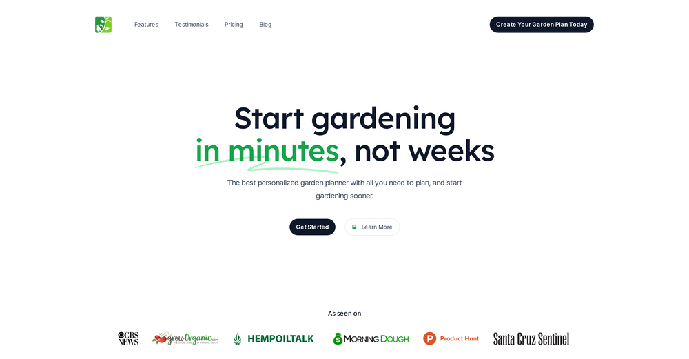 AIGardenPlanner website