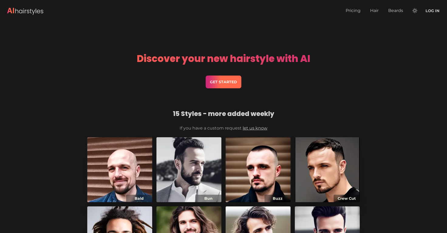 AIhairstyles website