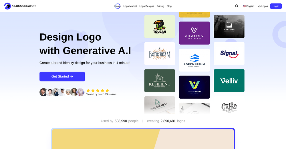 AILogoCreator website