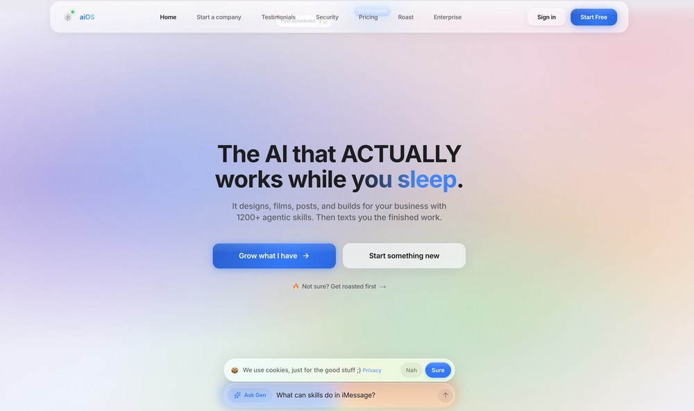 aiOS website