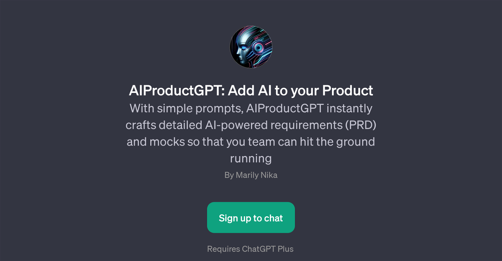 AIProductGPT website
