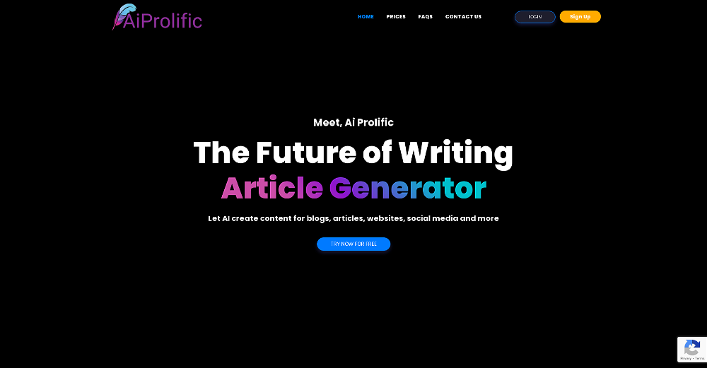 AiProlific website