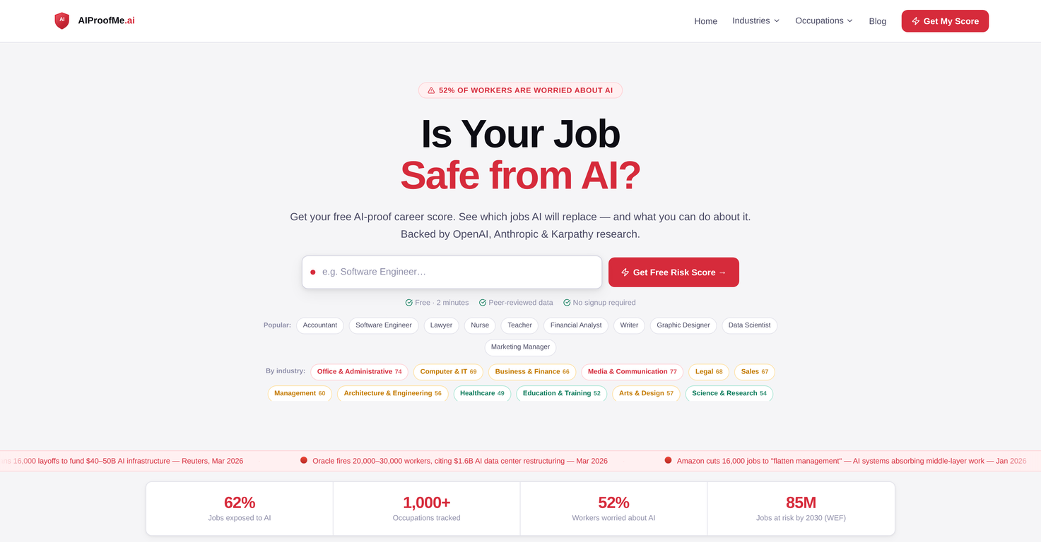 AIProofMe website