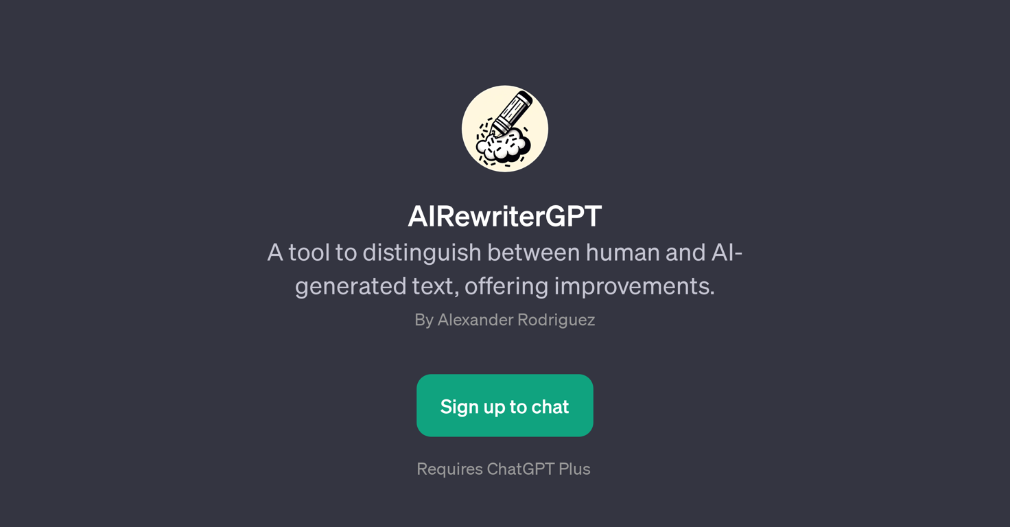 AIReWriterGPT website