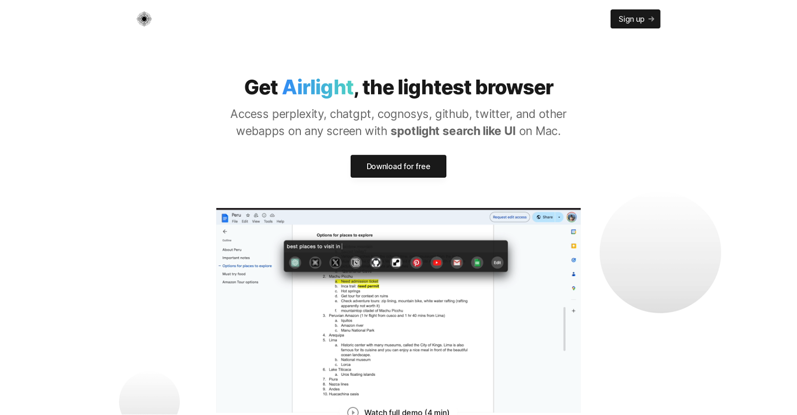 Airlight website