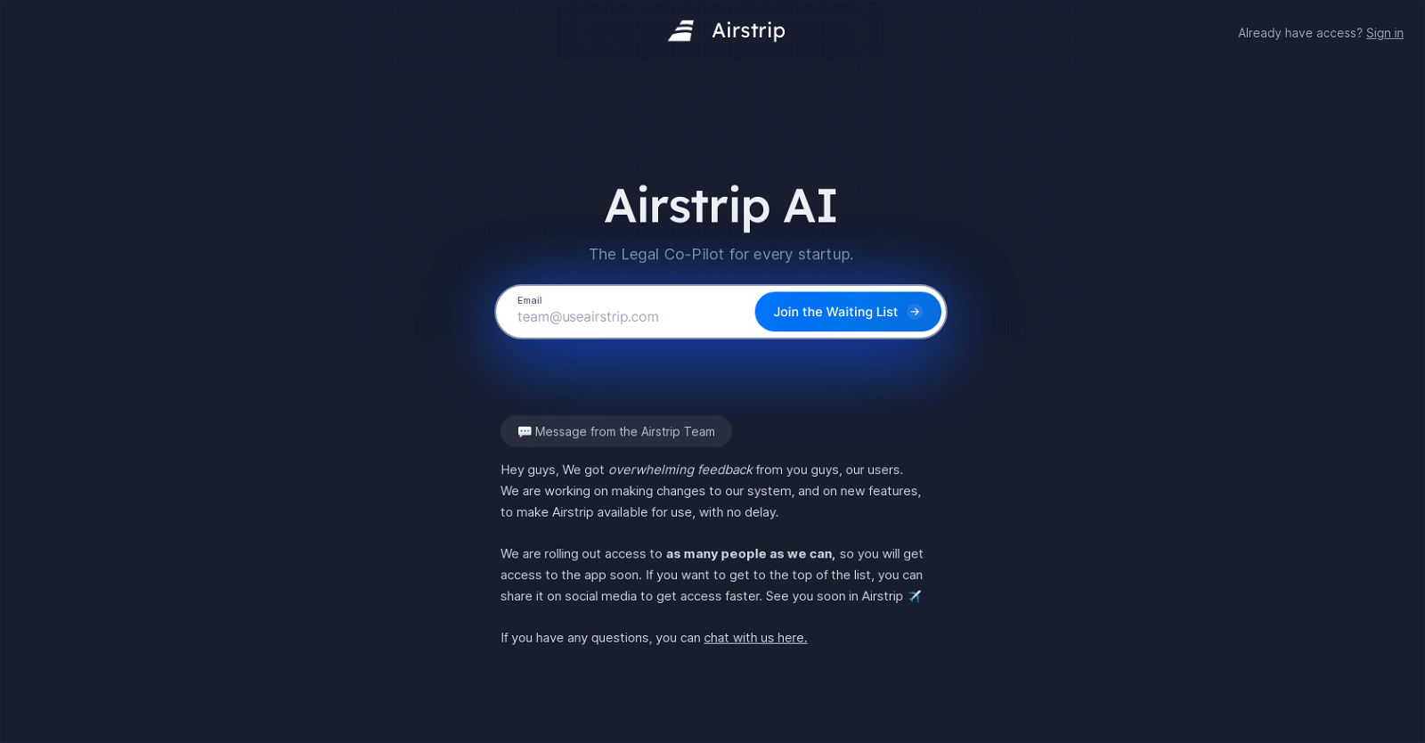 Airstrip AI website