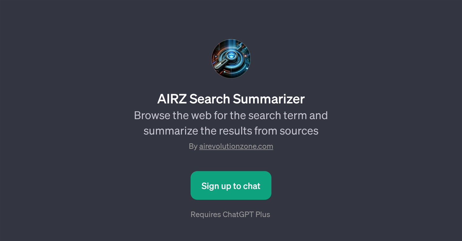 AIRZ Search Summarizer website