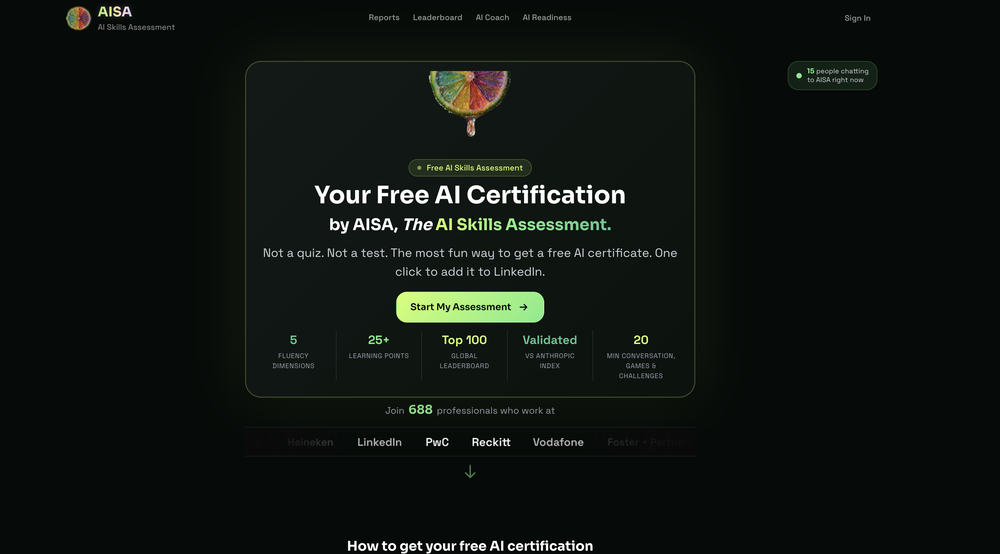 AISA - AI Skills Assessment website