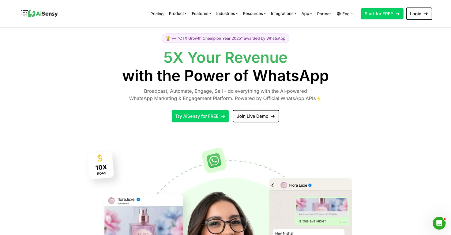 AiSensy website
