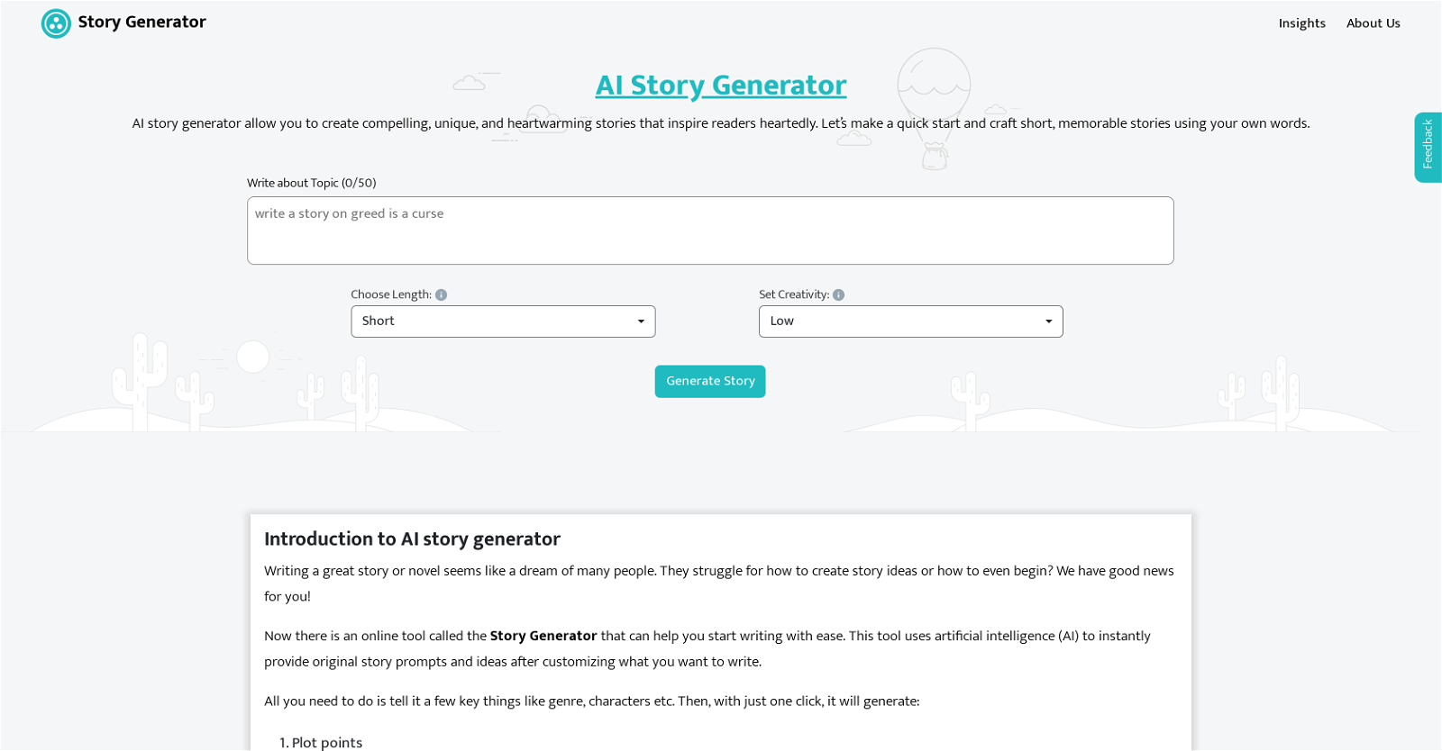 AIStoryGenerator.com website