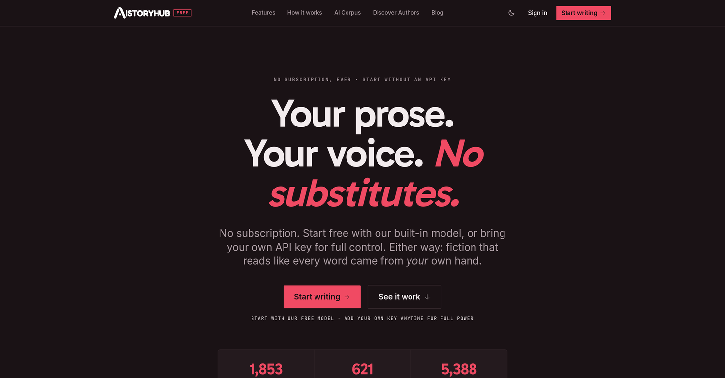 AIStoryHub website