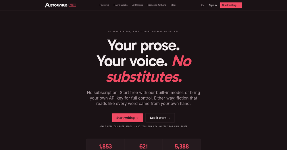 AIStoryHub website