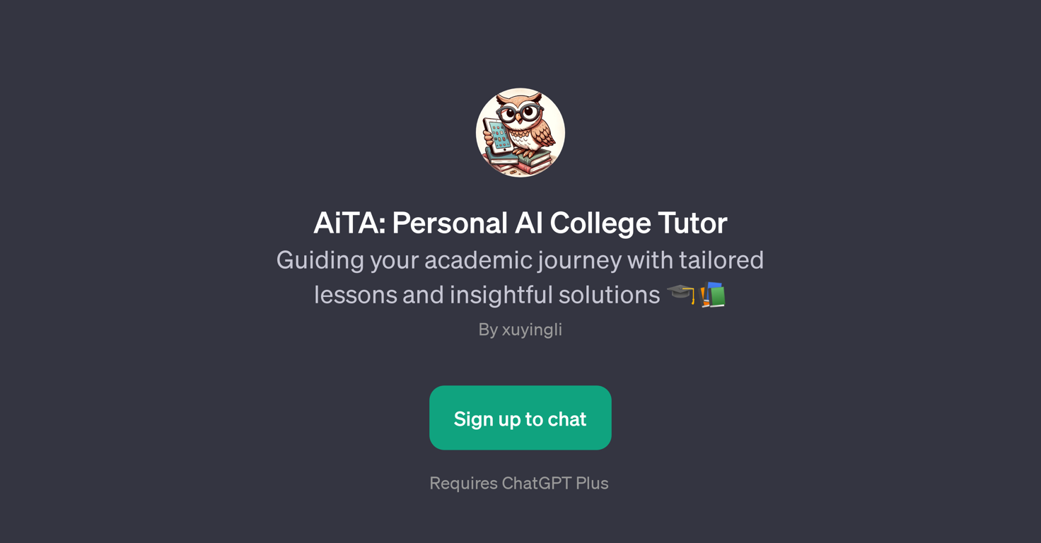 AiTA: Personal AI College Tutor website