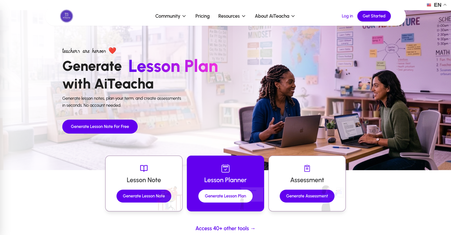 AiTeacha website