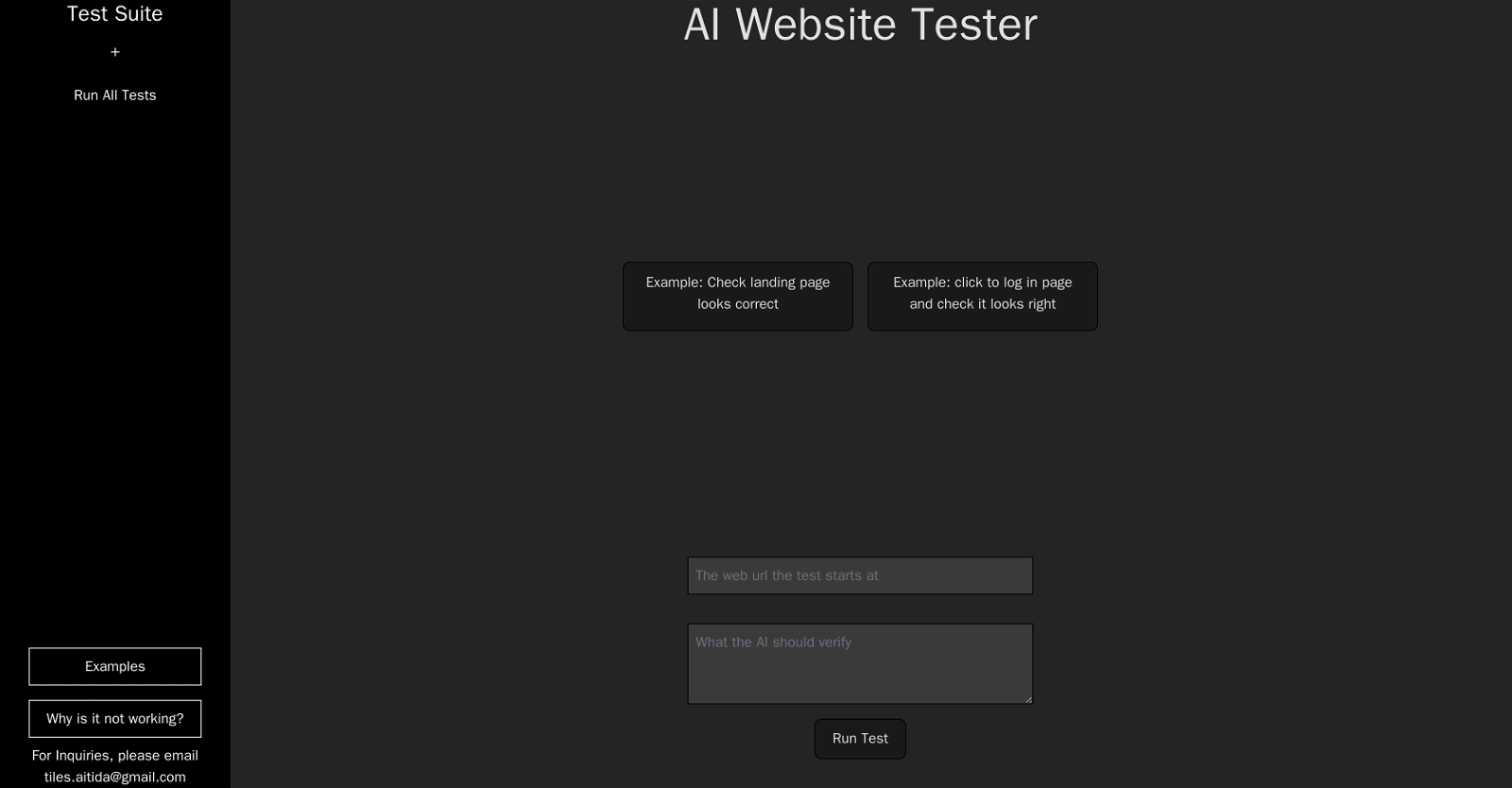 Aitida Test Suite website