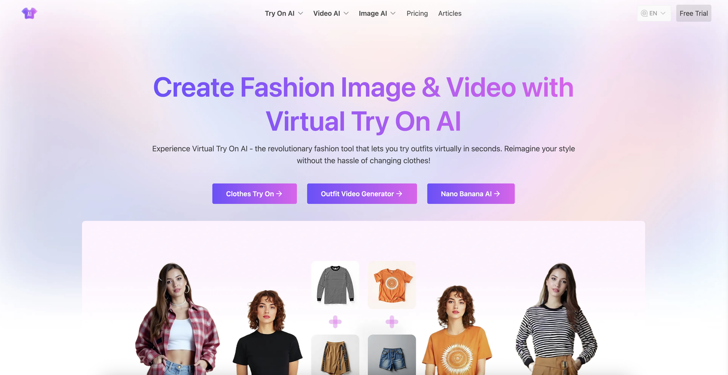 AITryOn | Clothes Changer website