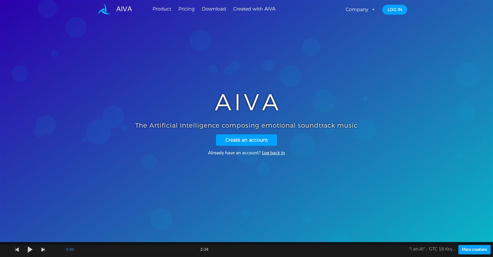 Aiva website