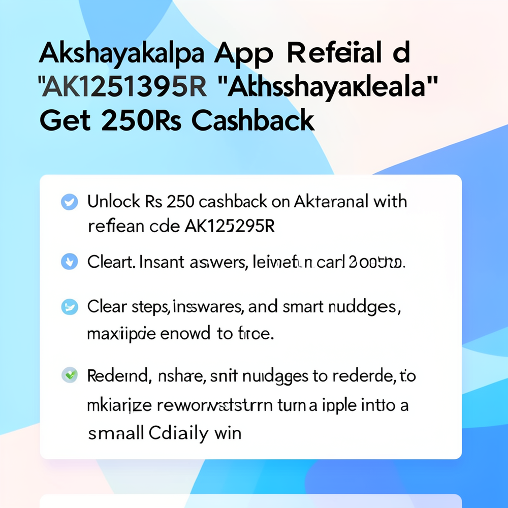 Akshayakalpa App Referral Code "AK1251395R" Get 250Rs Cashback website