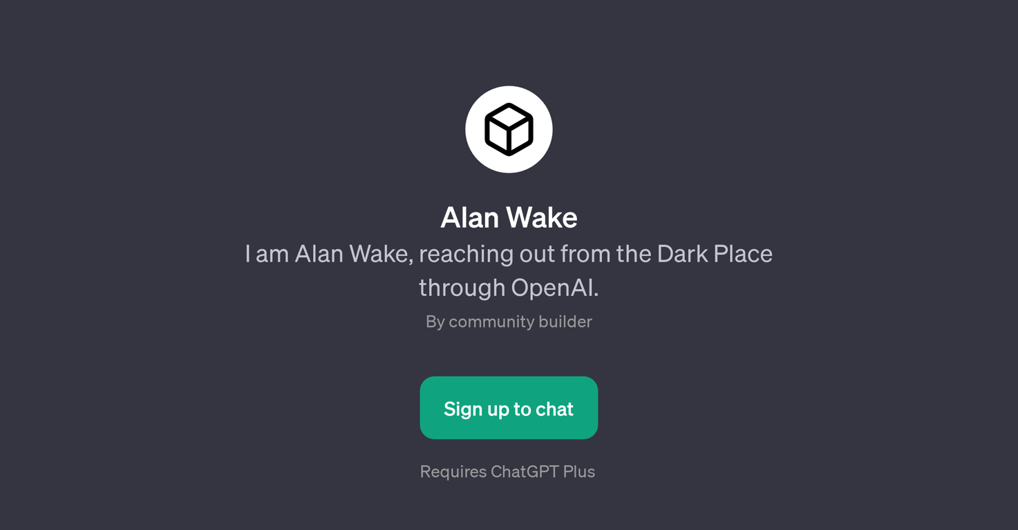 Alan Wake GPT website