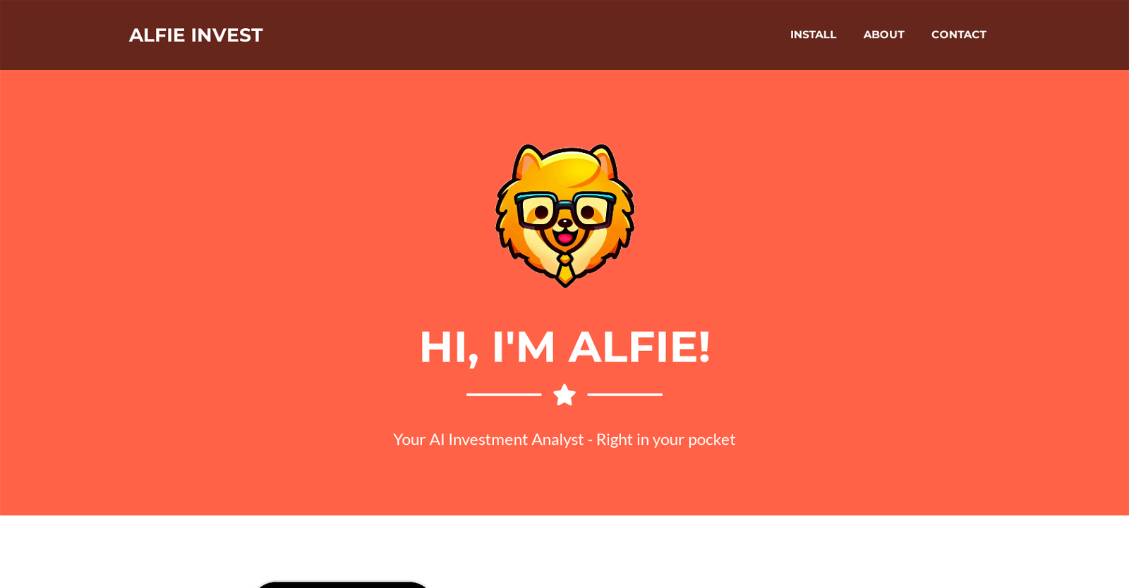 Alfie Invest website