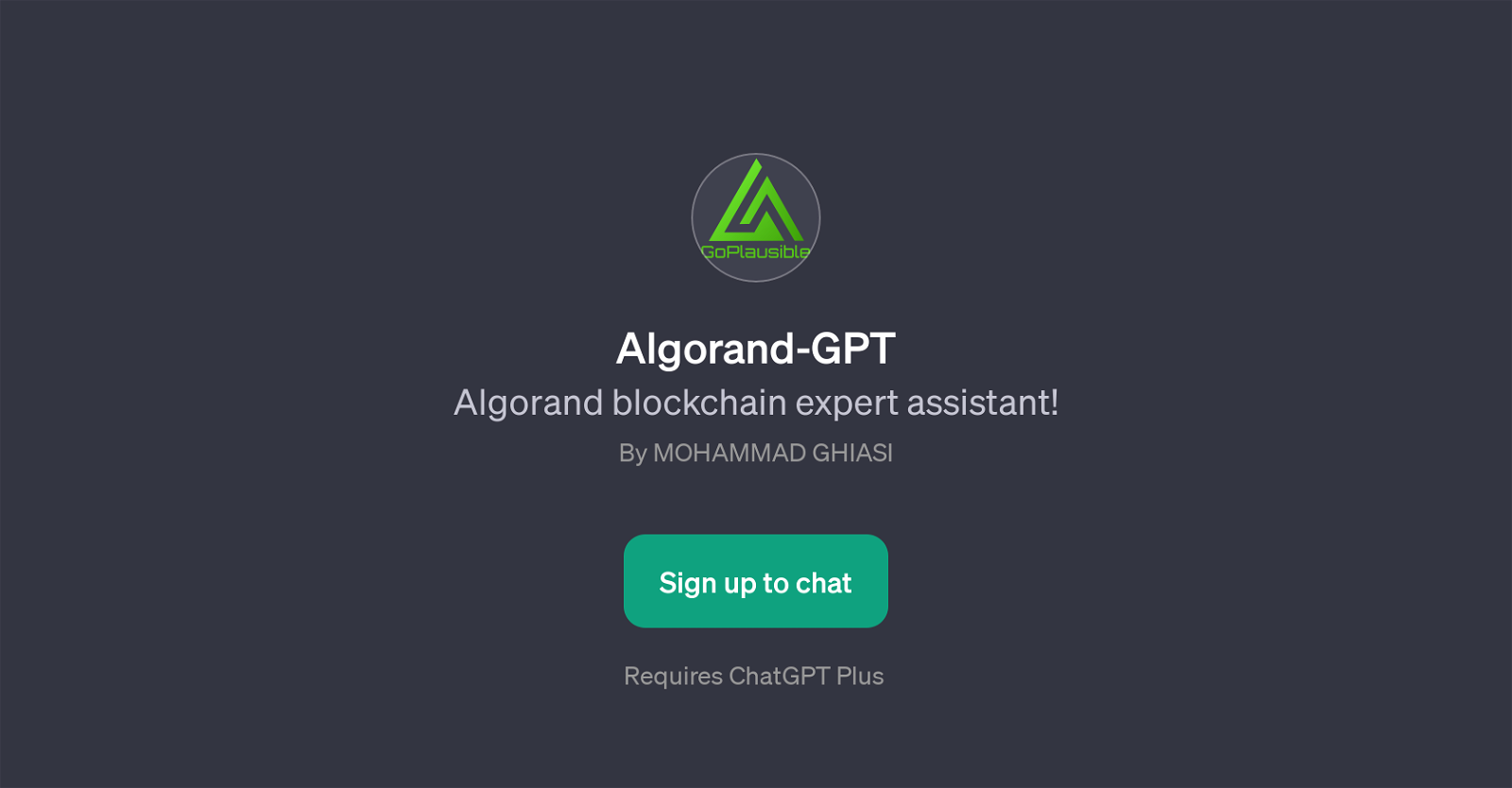 Algorand-GPT website