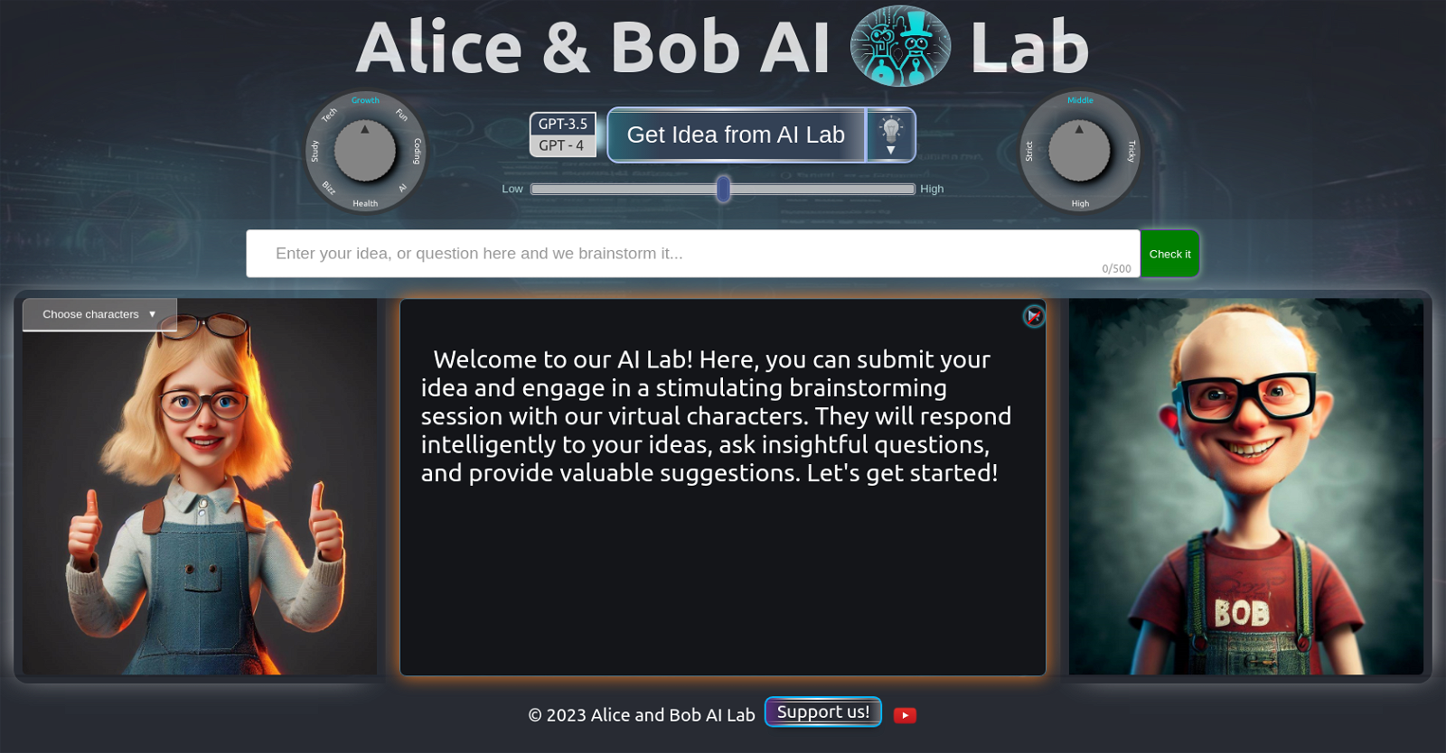 Alice and Bob website