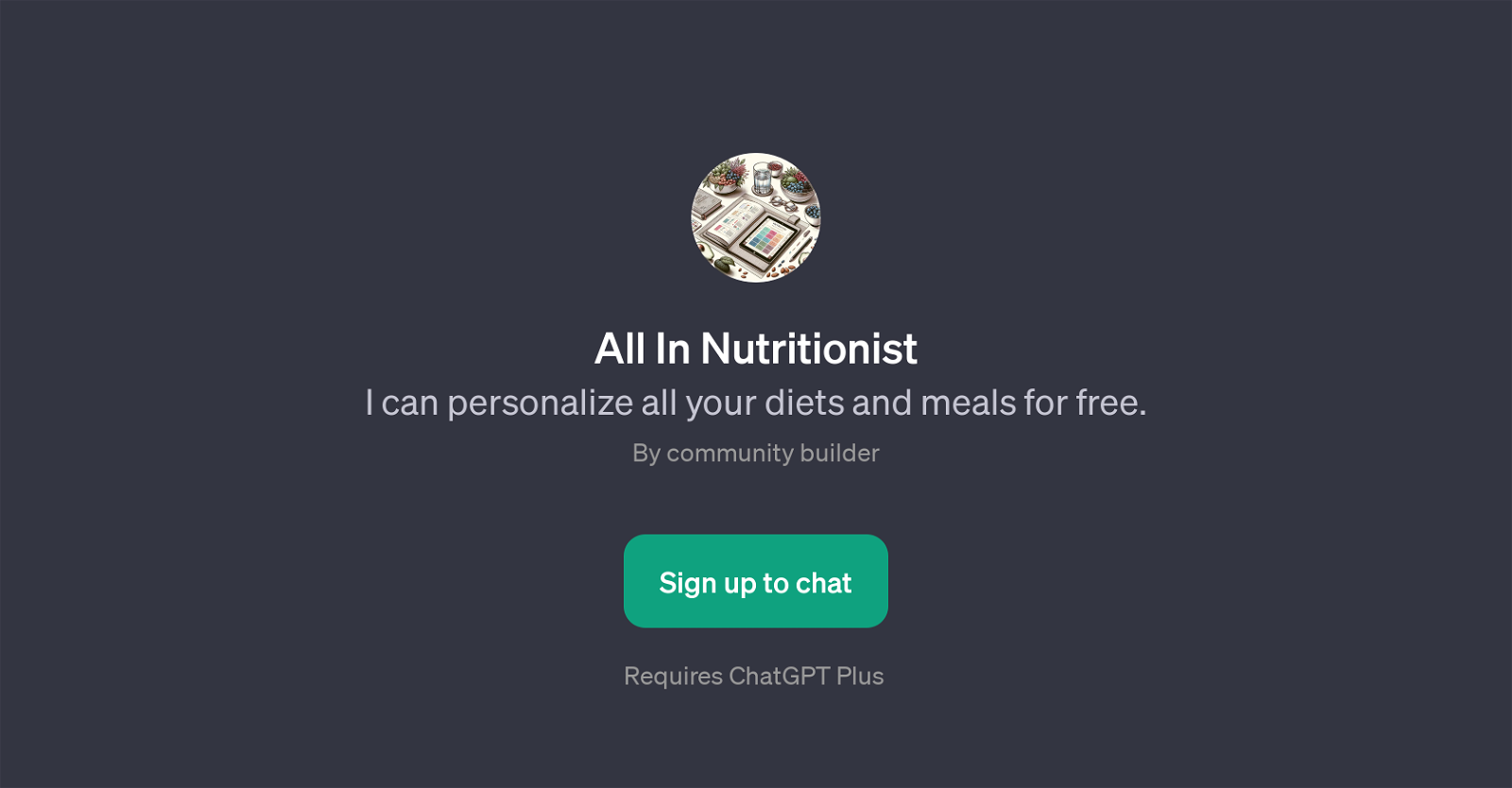 All In Nutritionist website
