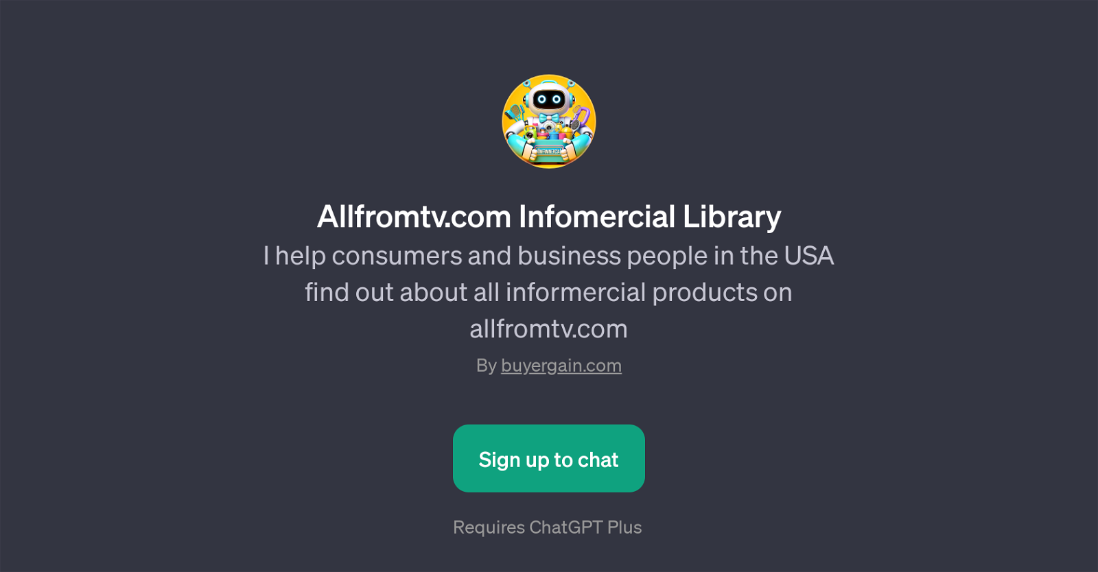 Allfromtv.com Infomercial Library website