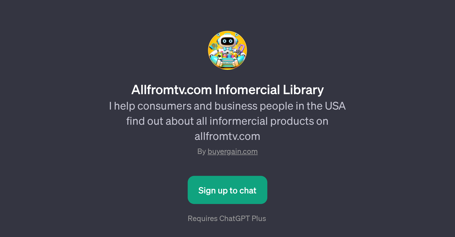 Allfromtv.com Infomercial Library website