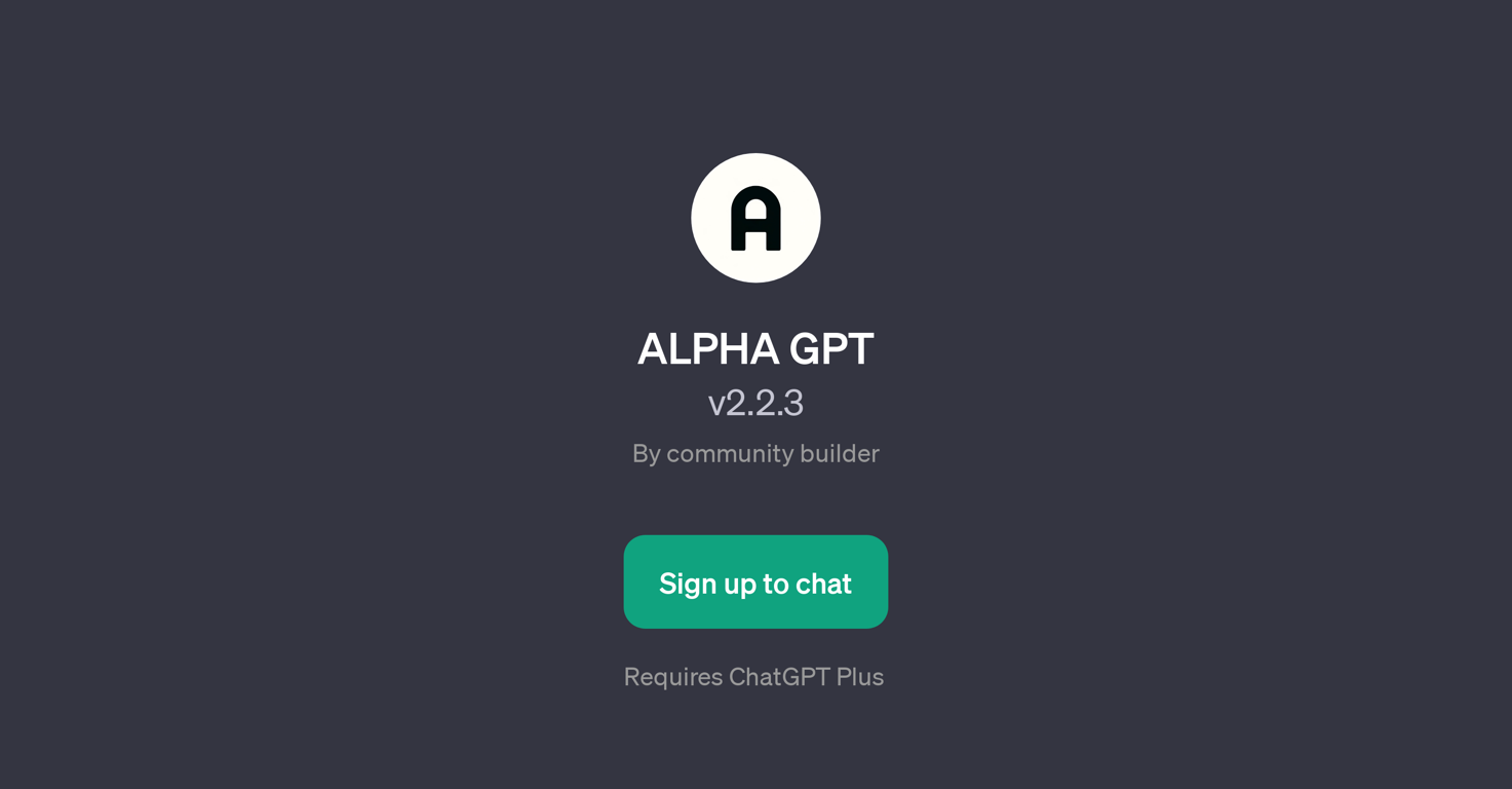 ALPHA GPT website