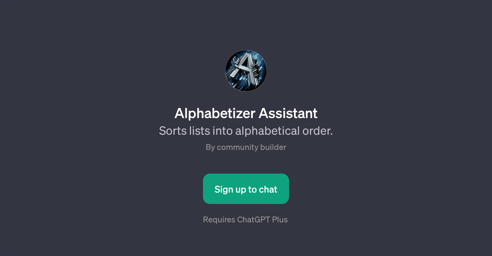 Alphabetizer Assistant website
