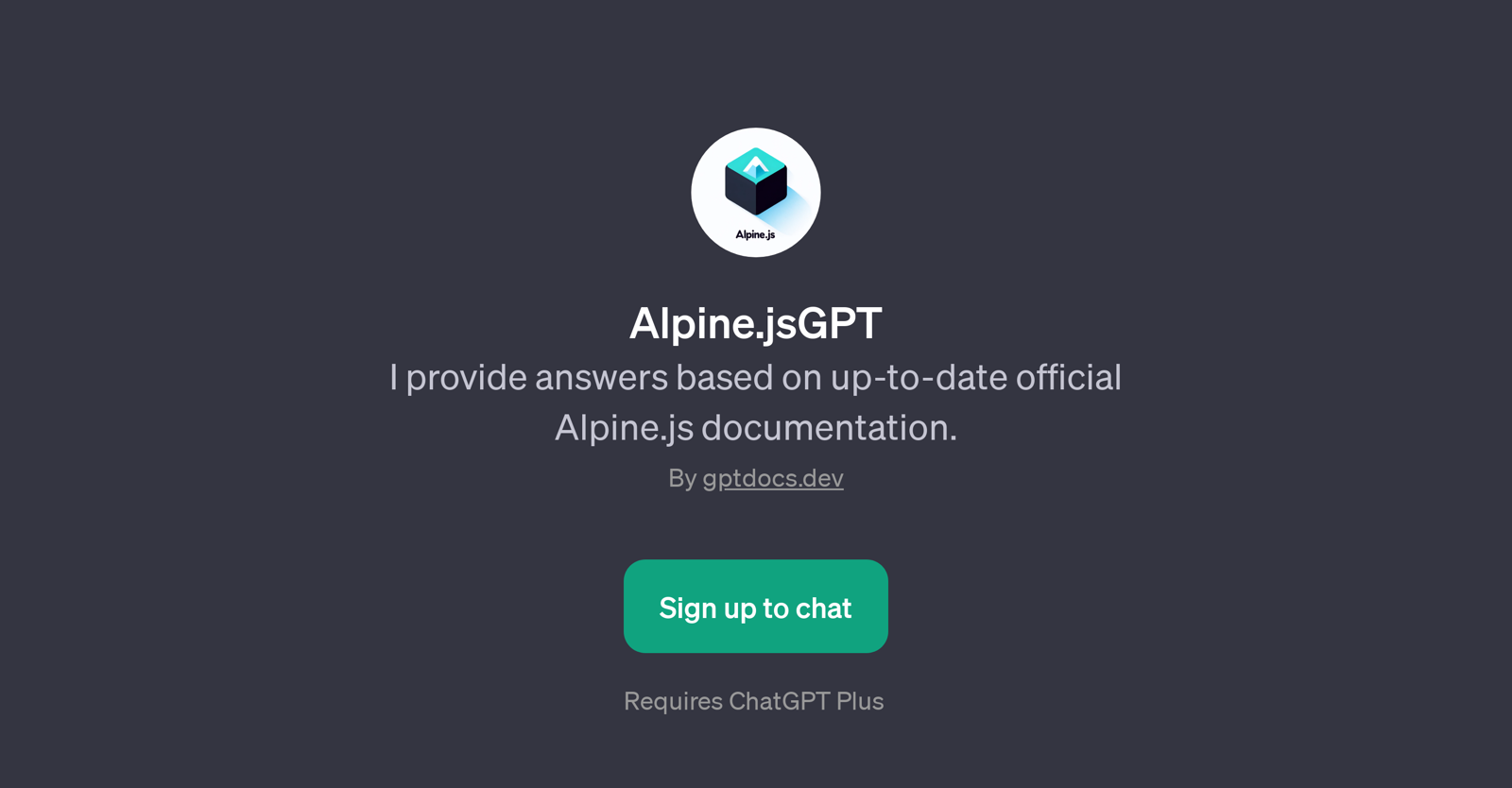 Alpine.jsGPT website