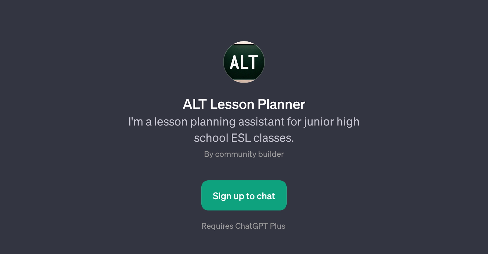 ALT Lesson Planner website