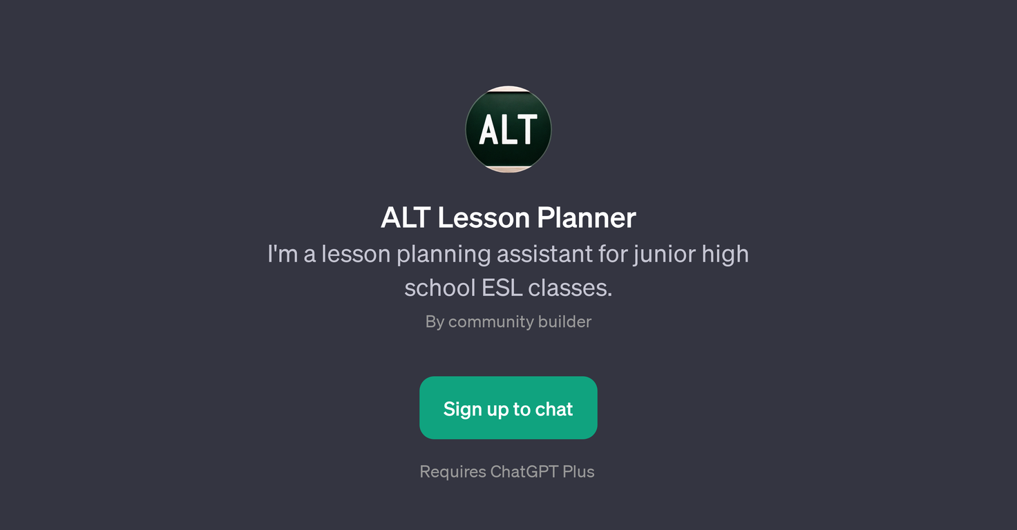 ALT Lesson Planner website