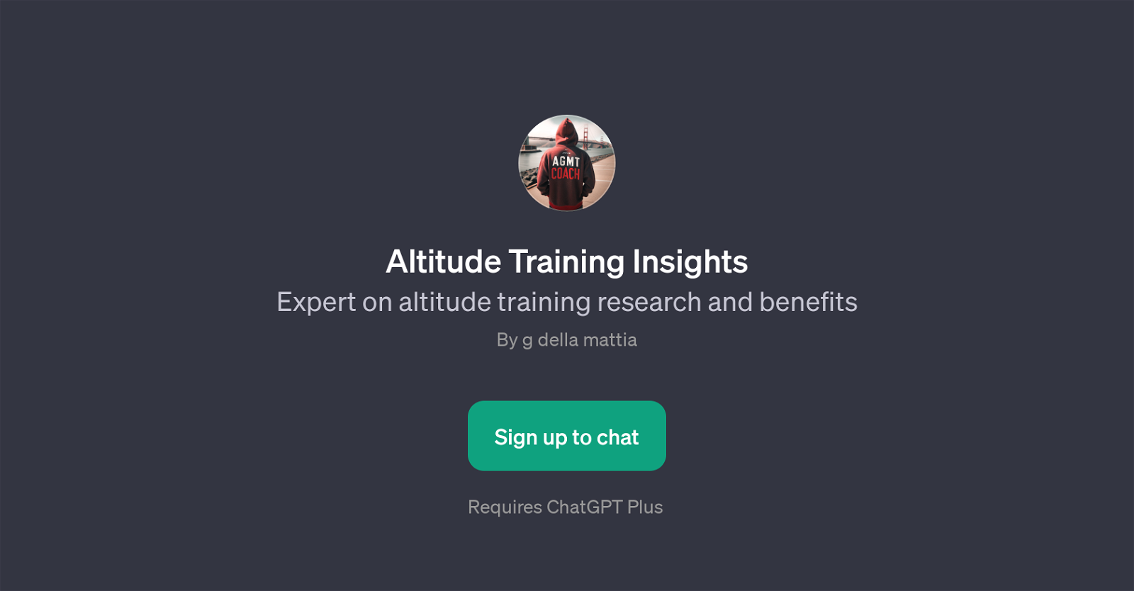 Altitude Training Insights website