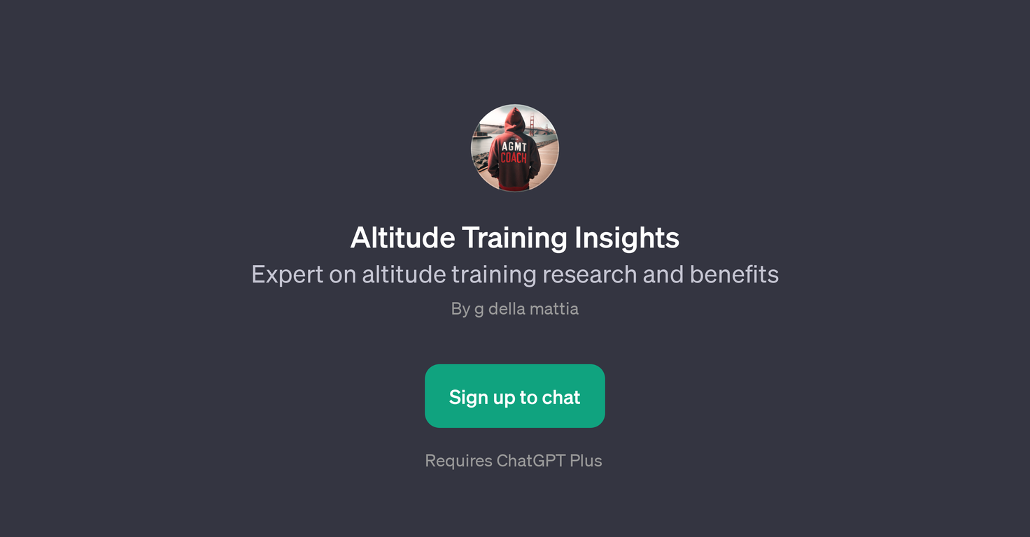 Altitude Training Insights website