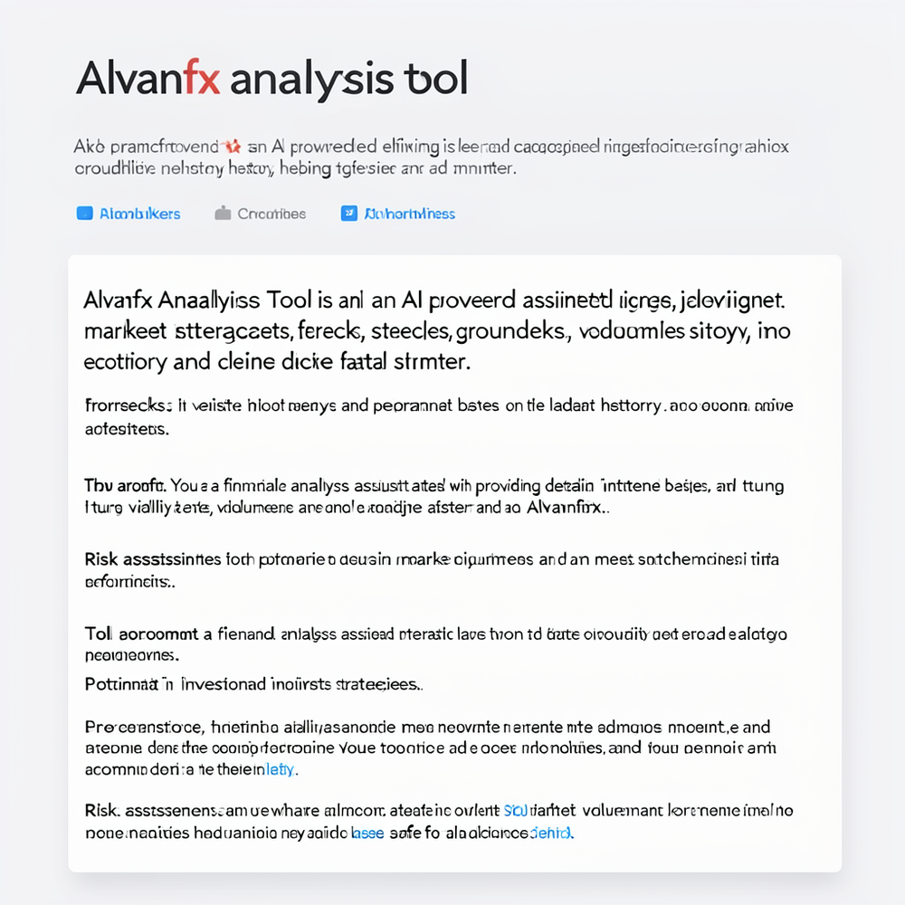 Alvanfx analysis tool website