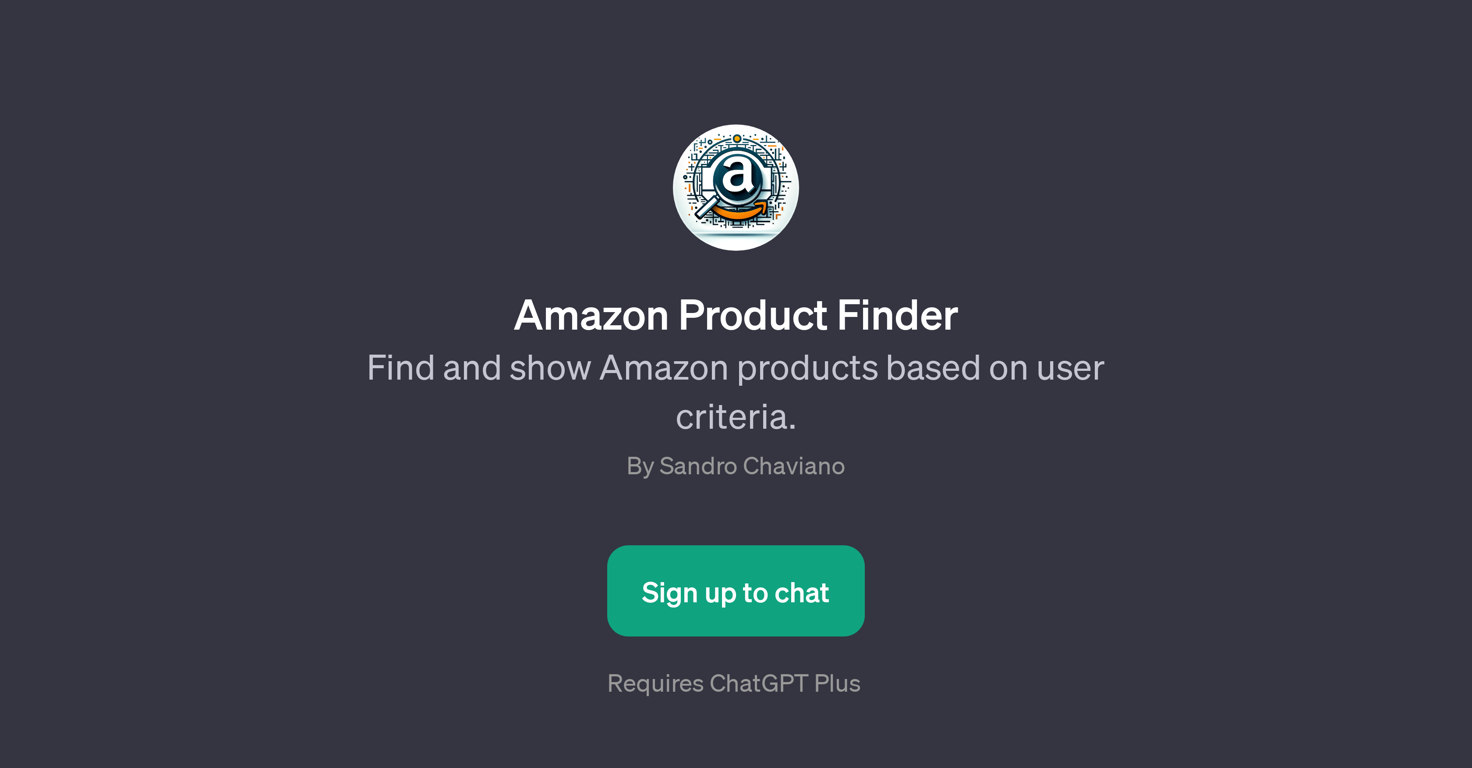 Amazon Product Finder website