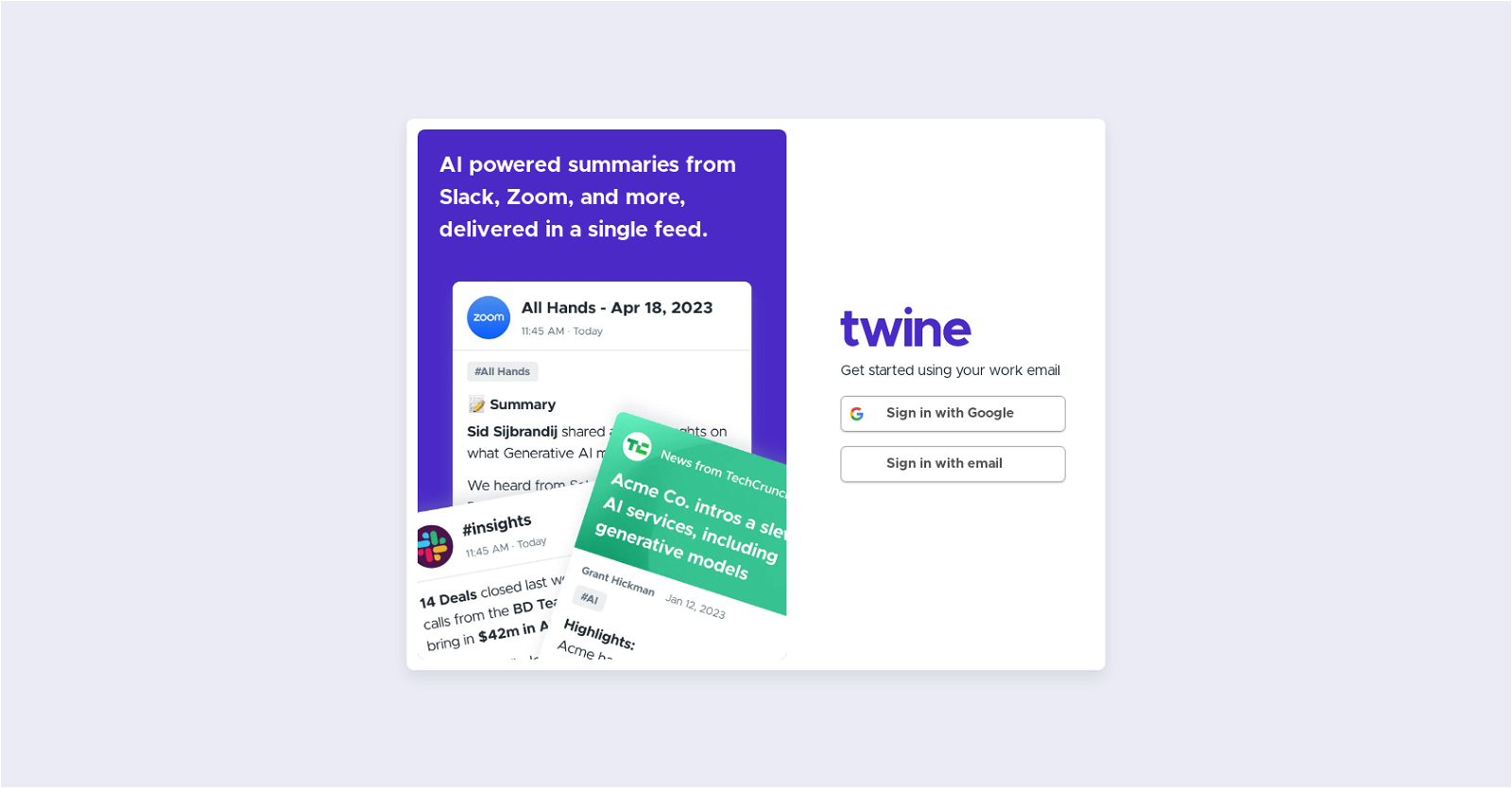 Ambient Twine website