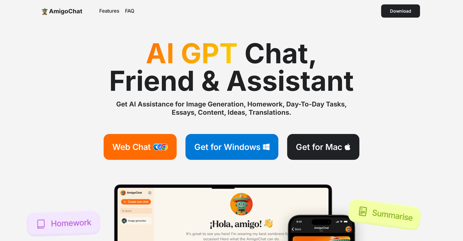 AmigoChat website
