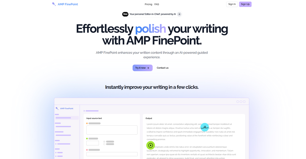AMP FinePoint website