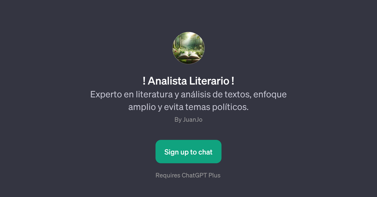 Analista Literario website