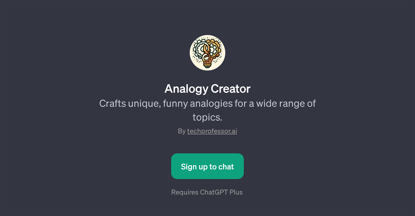 Analogy Creator website