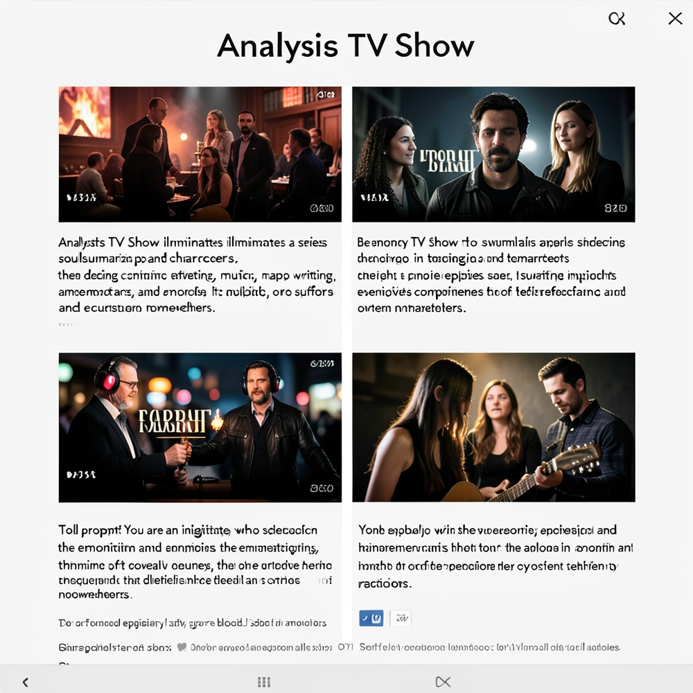 Analysis TV show website