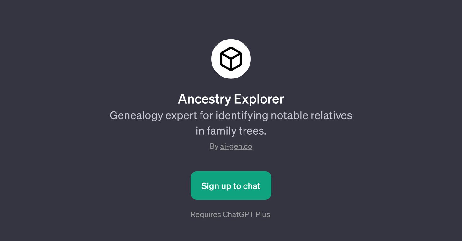 Ancestry Explorer website