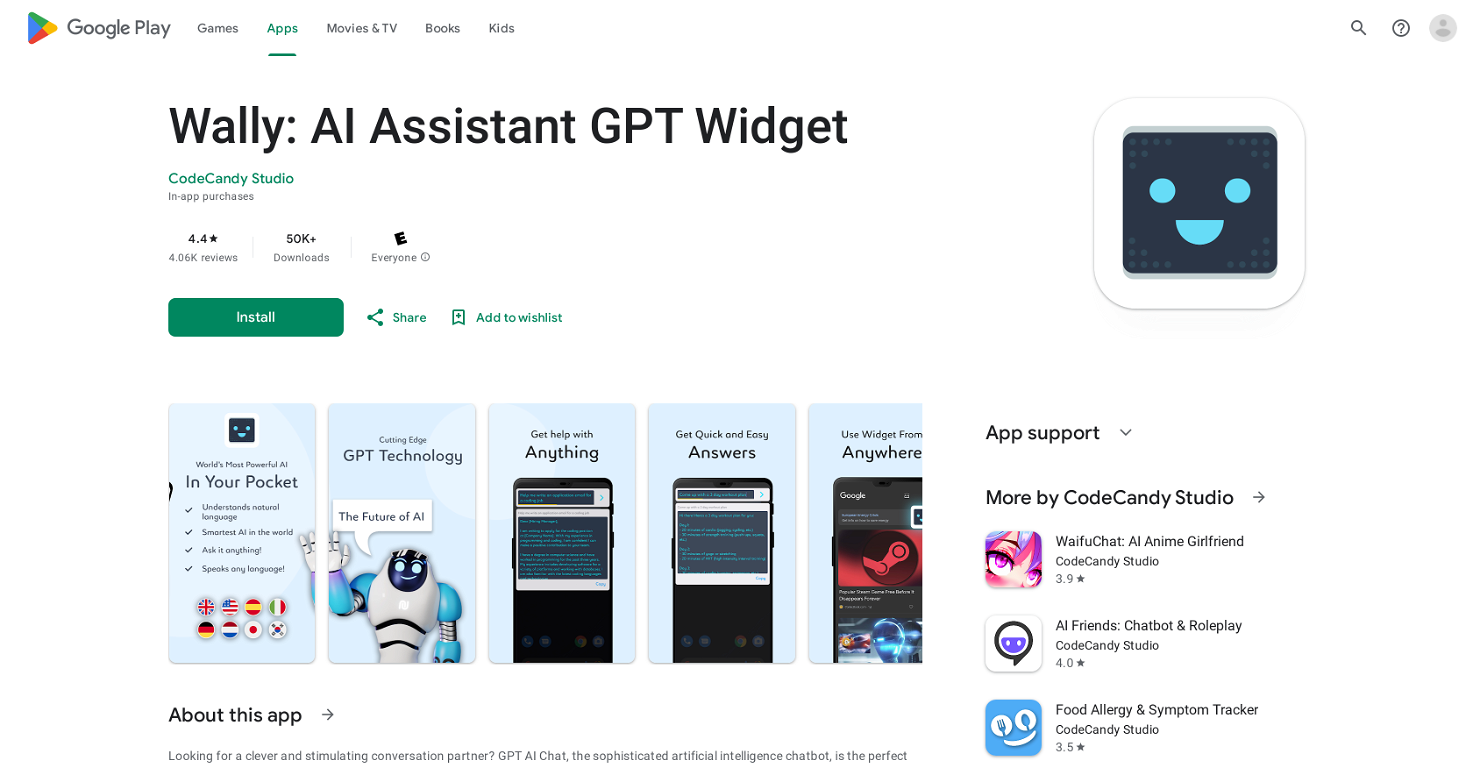Android AI Assistant Widget website