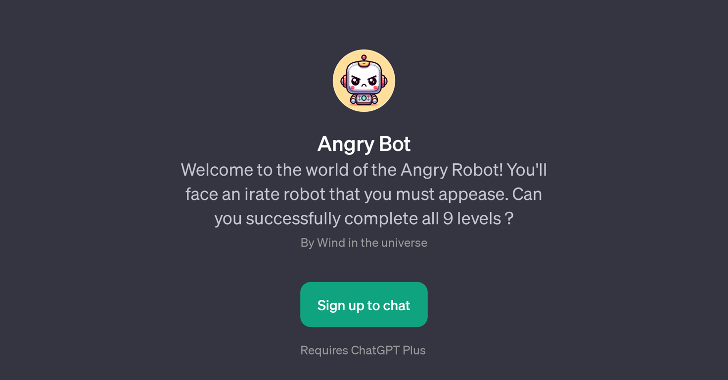 Angry Bot website