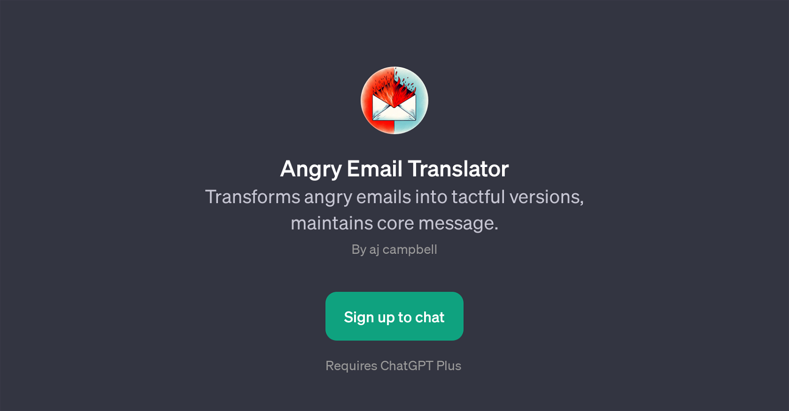 Angry Email Translator GPT website
