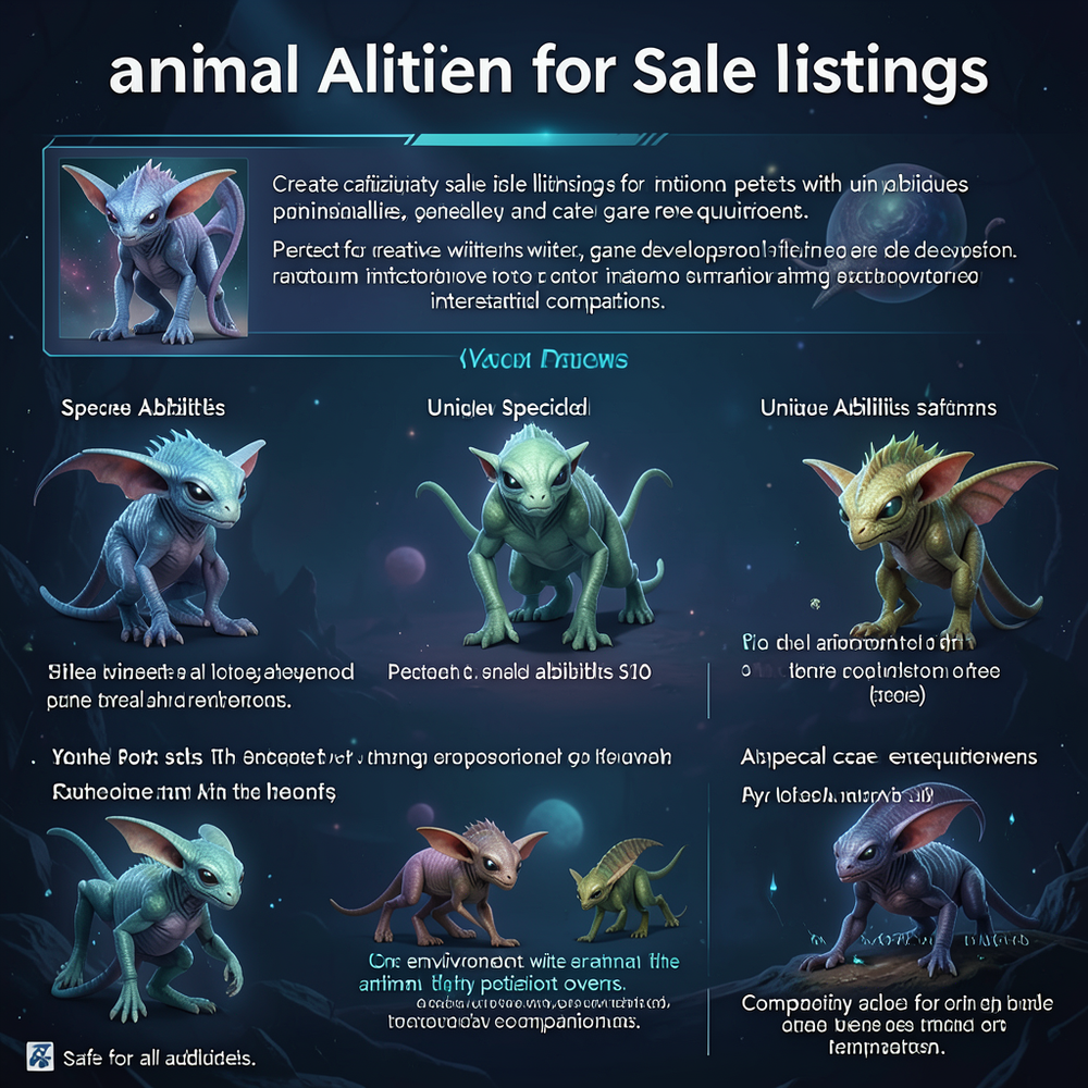animal alien for sale listings website