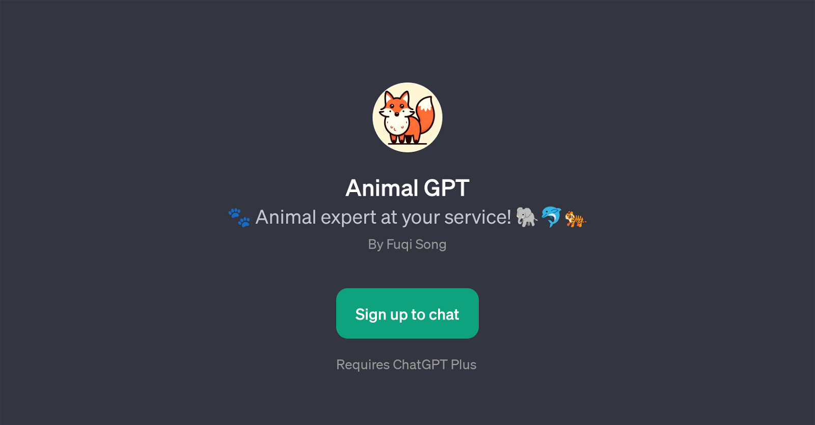 Animal GPT website